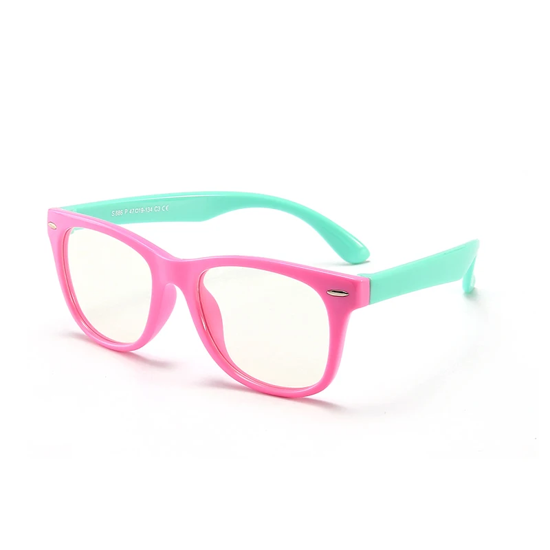 

silicon kids clear lens fashion frame frames glasses, Multi color