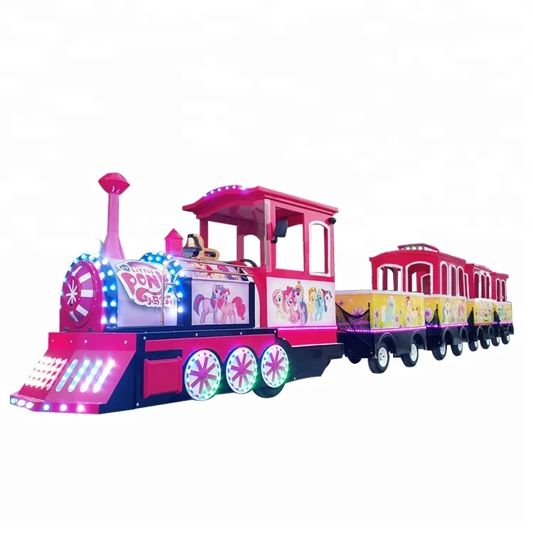 Carnival Theme Park Game Amusement Rides Fairground Equipment 18/24/42 Seats attraction Kiddie or Adult electric Trackless Train