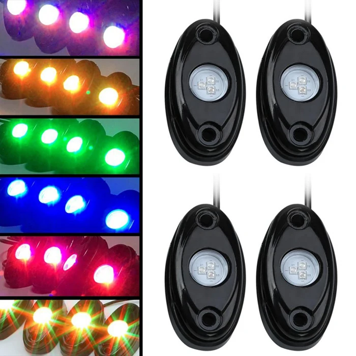 Hot selling led boat ambient lighting car boat exterior lights 4 pods rgb led rock light kit.jpg