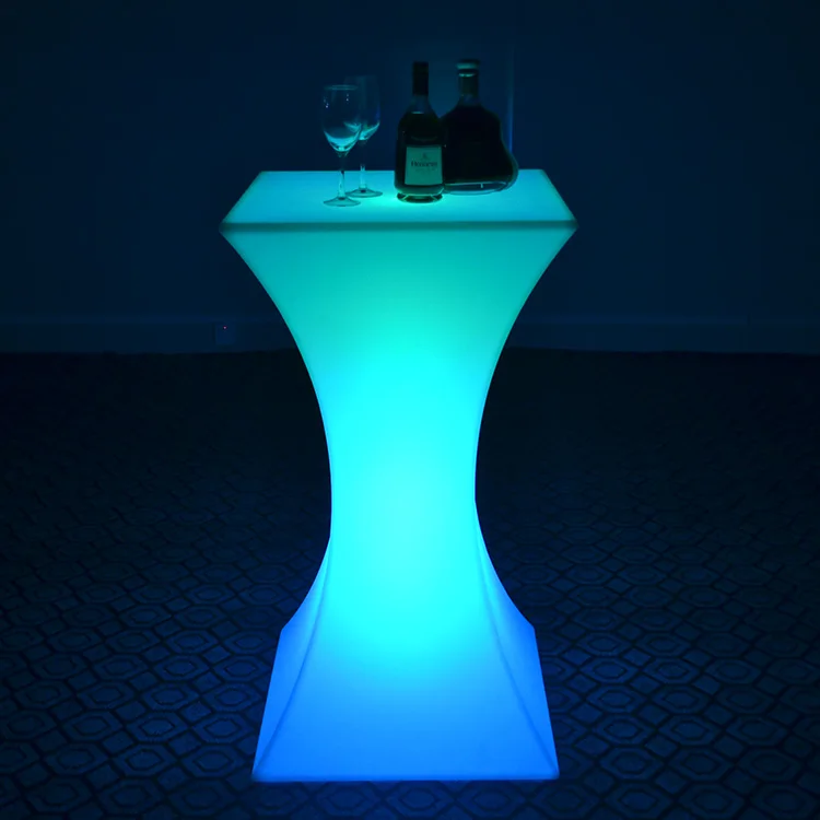 Led Table Portable Bar Square Table With Multicolor Changing Buy High Led Cocktail Table,Led