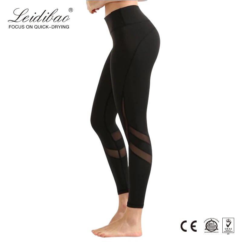 

Hot Fitness Breathable Sports Legging Wear Women Yoga Pants for GYM, Black