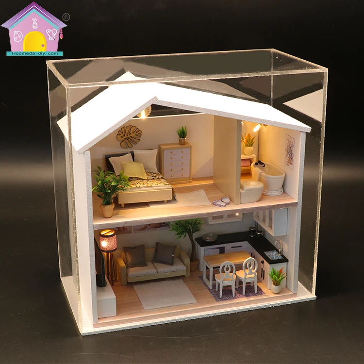 simple wooden dollhouse