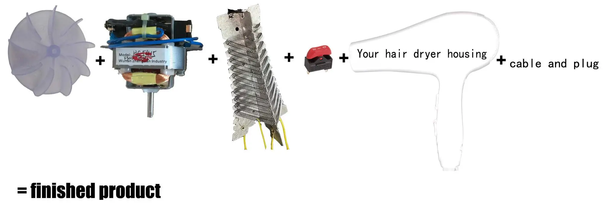 Customize Oem Hair Dryer Assembly Project Parts Heating Element Hair