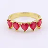 factory directly sale gold plated women ruby stone ring