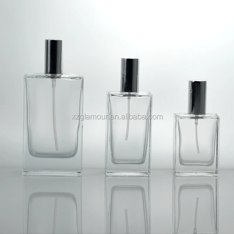 Square Shape Wholesale Cologne Bottles For Men Rectangular Glass Bottle