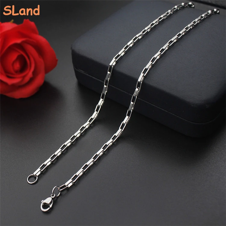 men's necklace Chain for man Chain necklace box chain stainless steel chain