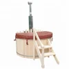 Luxury whirlpool massage wooden couple small size bathtub