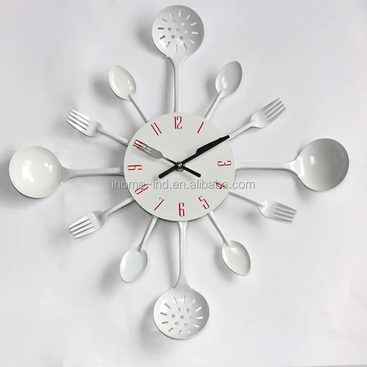 Cutlery Kitchen Utensil Wall Clock Spoon Fork Wall Clock For Home