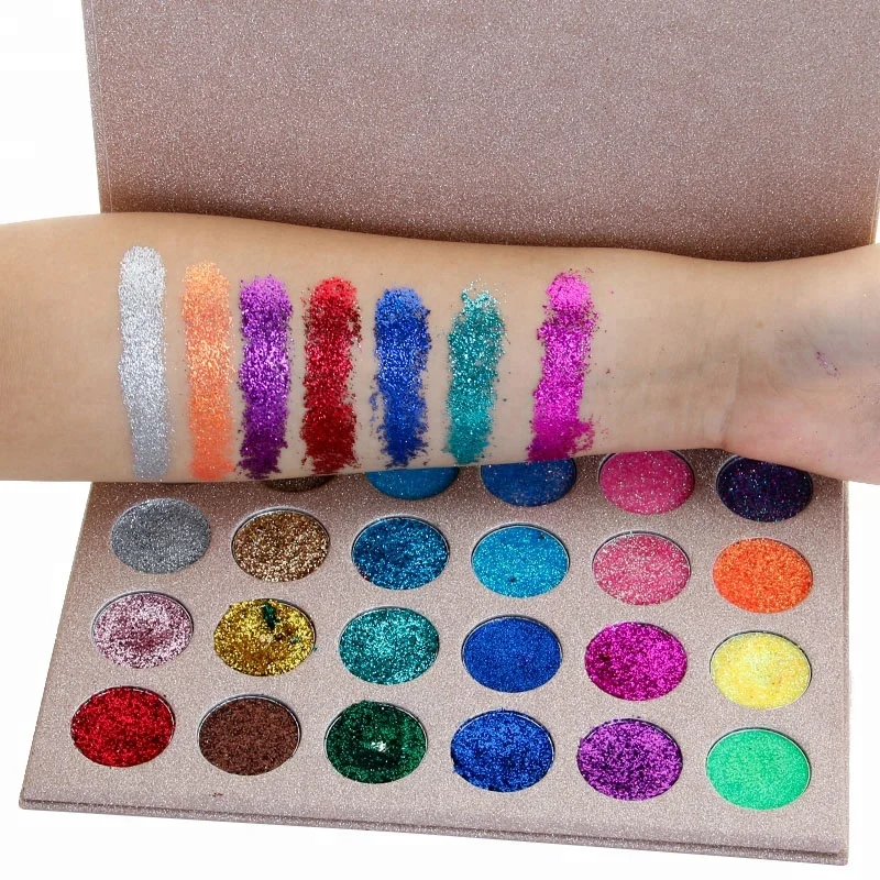

shiny glitter eyeshadow palette custom logo paper cardboard enchanting eyeshadow