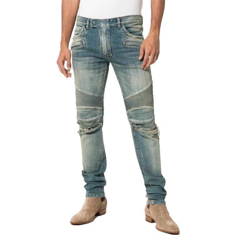 mens stretch biker jeans