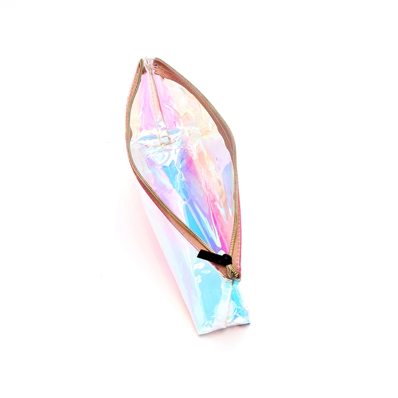 
Hot Shiny Laser Pencil Pouch Cosmetic Bag Pen Pencil Case Stationery Pouch Bag Case Pink for Girls Women 