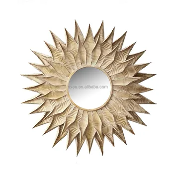 Emulational Sun Flower Shaped Decorative Wall Mirror Unique Emulational Sun Flower Shaped Decorative Wall Mirror