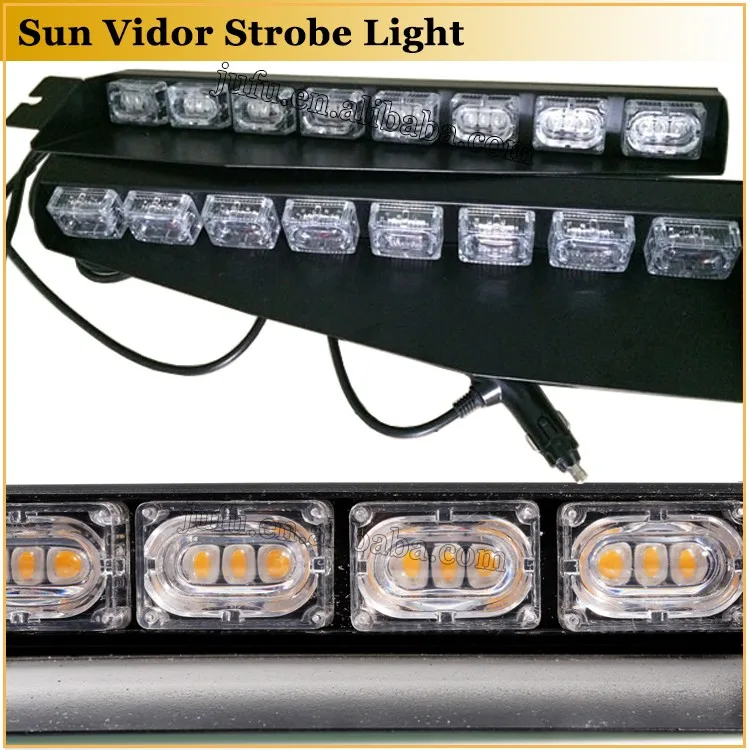 Sun Visor Flash Lightbar Emergency Warning Strobe Split Mount Deck Dash