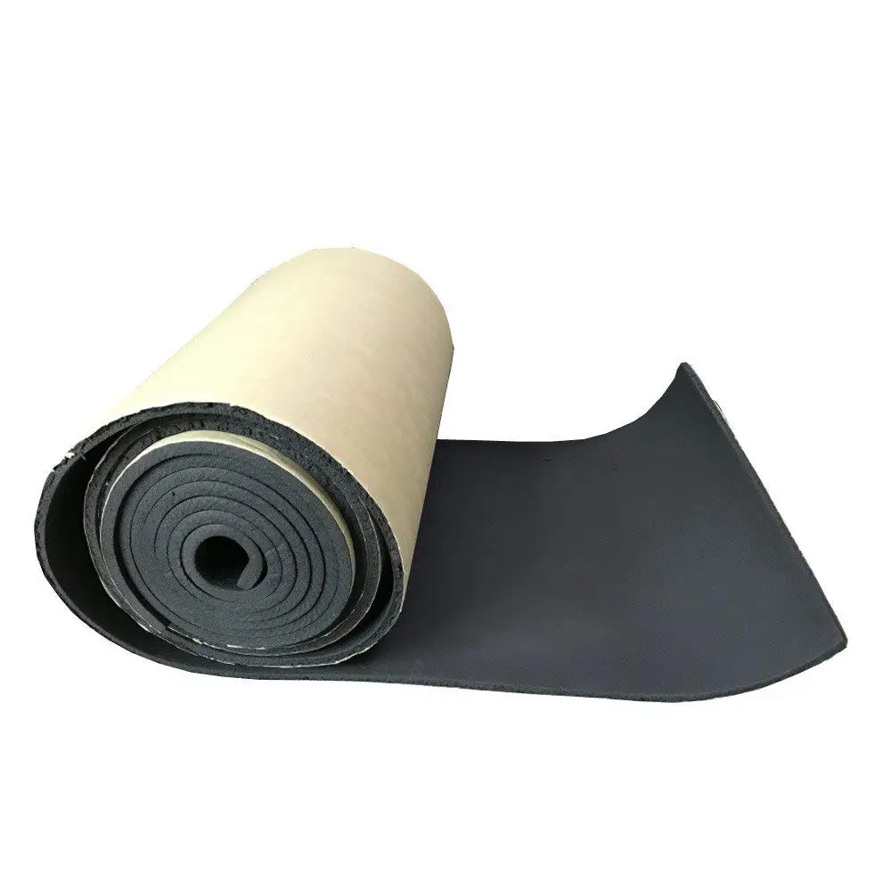 HOUTBY 1Roll 15mm Car Sound Proofing Deadening Insulation Closed Cell Foam Noise Soundproof 50cm X 100cm