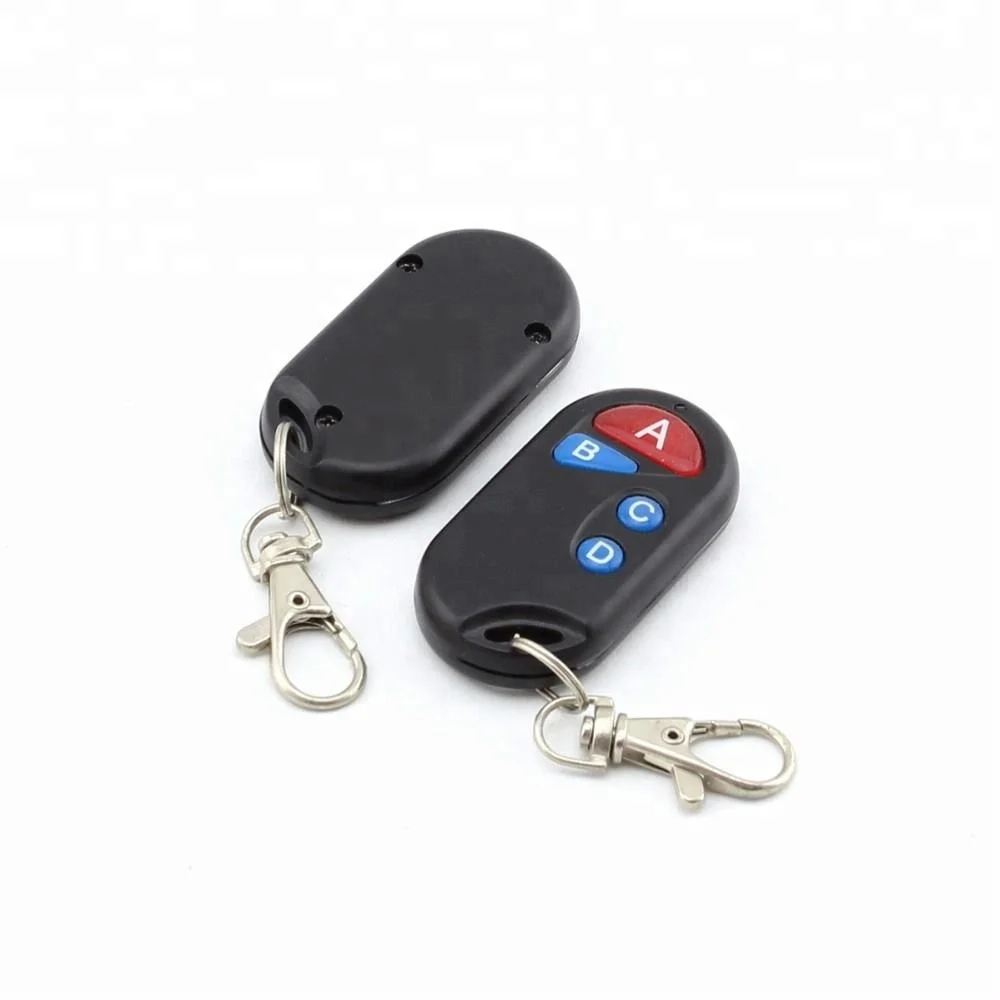 

433MHz Learning Code Universal Car Audio Remote Control for Curtain Garage Door Opener KL238, Black