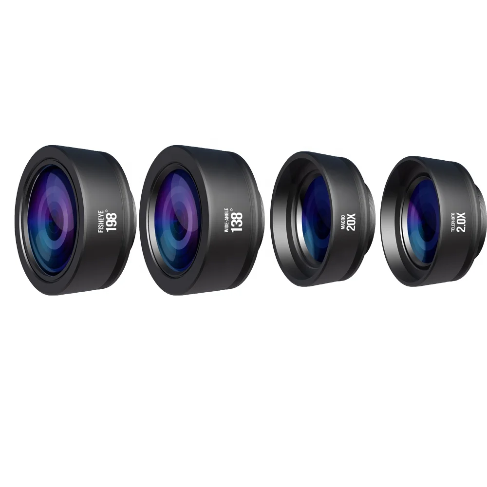 New Product 4 In 1 Cell Phone Optical Lens Kit For Mobile Camera