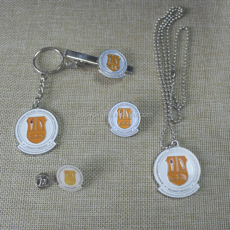 Qatar Flag Metal Keychain Silver Plated Metal Keyring For National Day