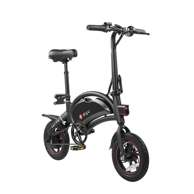 

DYU Folding Electric Bike 12 Inch Foldable Portable Bike 10ah Lithium Battery Electric Bicycle 200 - 250w 36V One Seat Brushless