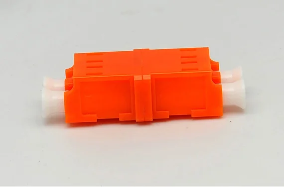LC adapter, Reduced flange, orange