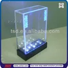 TSD-A795 customized clear acrylic case/customized clear acrylic cube boxes/bottle display case with Led lights