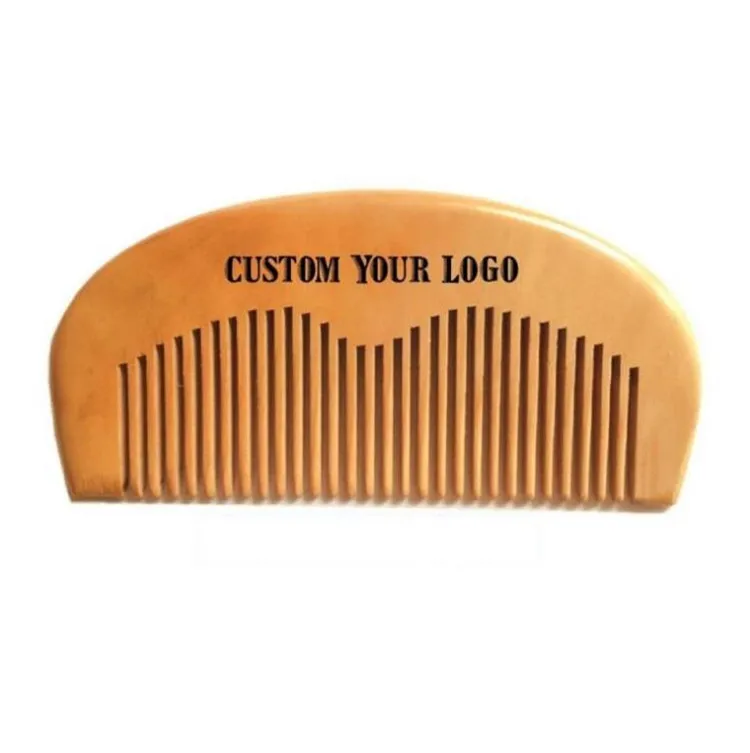 

private label beard pocket wooden hair comb, Wood colour