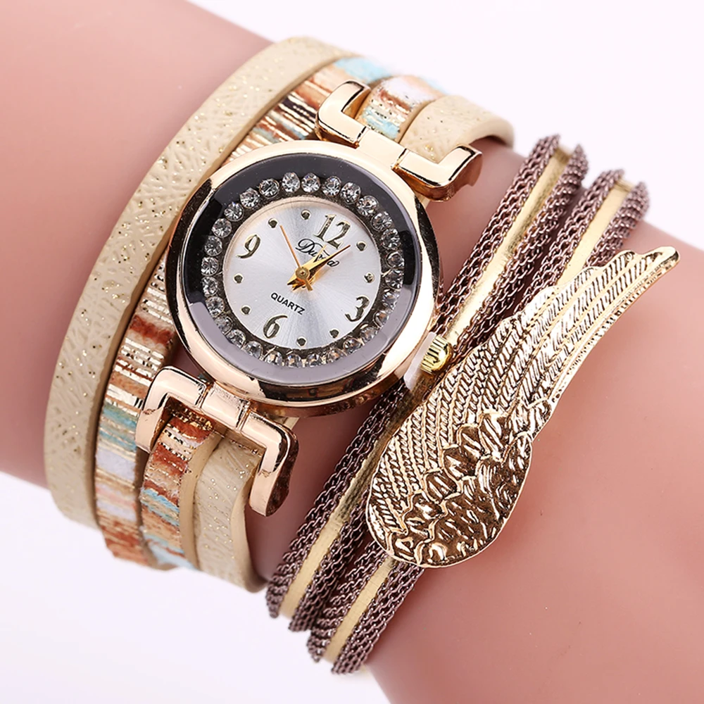 

Fashion Leather Watch Strap Vintage Women Twine Bracelet Watch