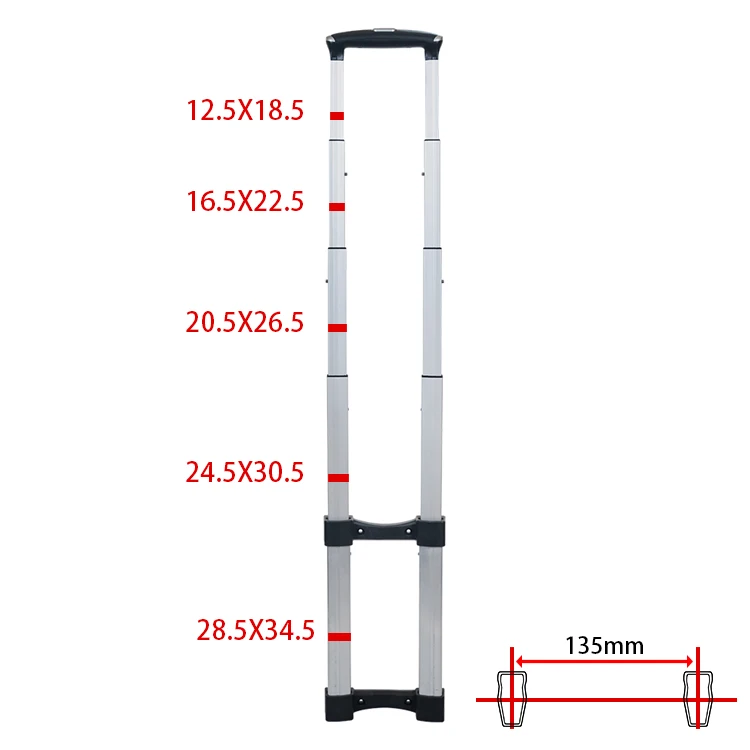 Extensible Suitcase Telescopic Pull Handle Travel Trolley Extender