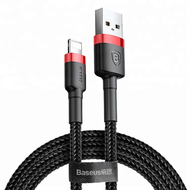 

Baseus 2.4A Fast Usb Data Charging Cable for Iphone X 8 7 6 6s, Red/gray+black/red+ black/gold+black