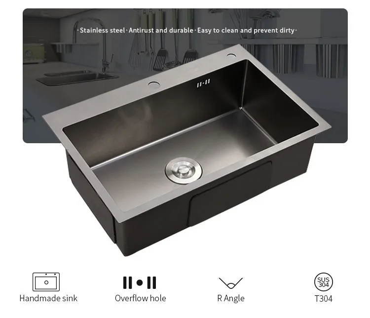 Franke Nano Black Square Single Bowl Corner Stainless Steel Kitchen