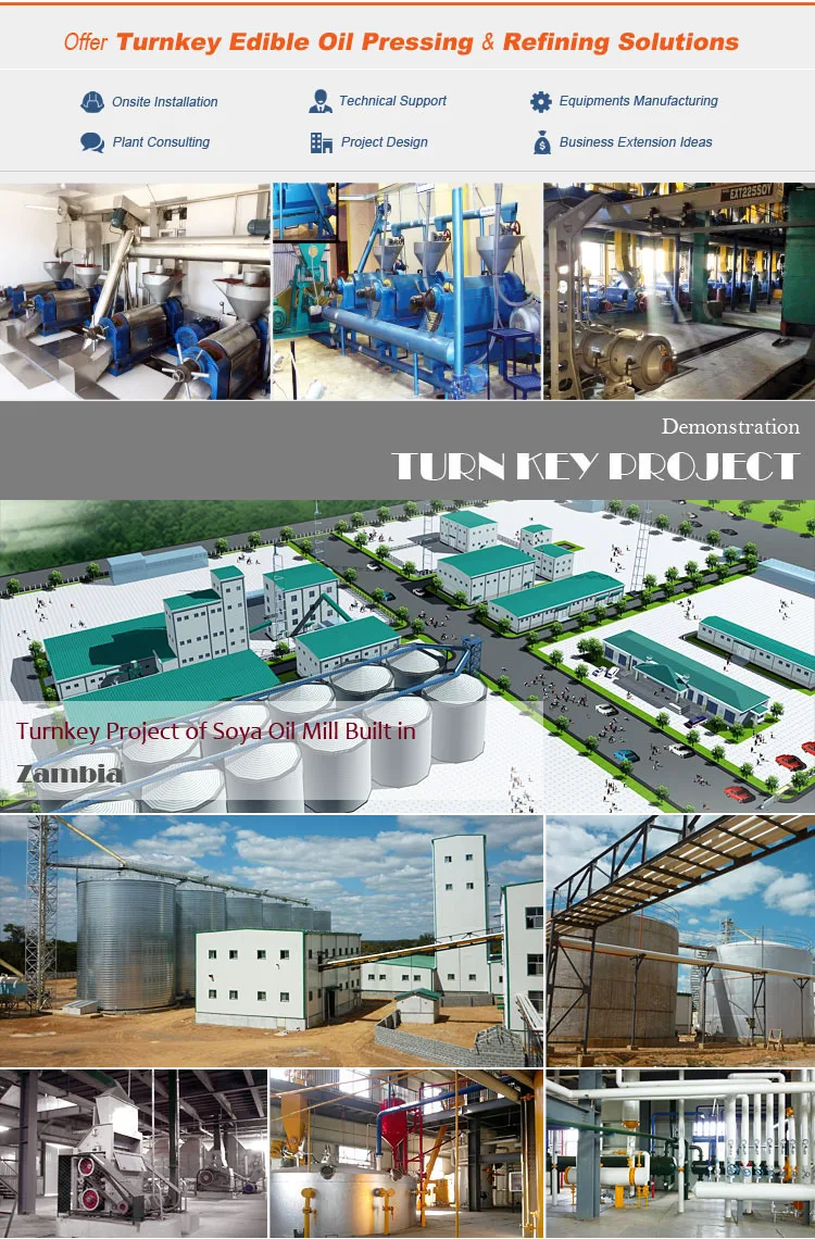 50 Tons continuous crude cooking sunflower palm kernel oil refining machine for edible oils