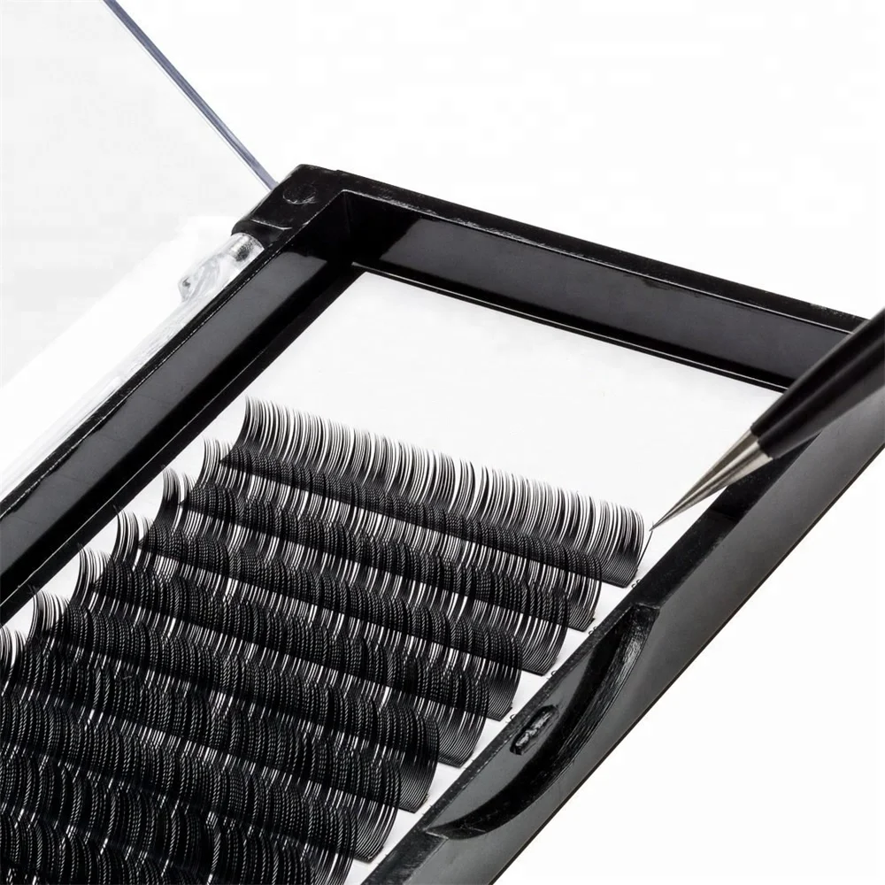 

Veteran eyelash russian volume silk mink eyelash extension private label, Natural black