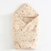 Organic cotton knitted newborn baby swaddle wrap blanket
