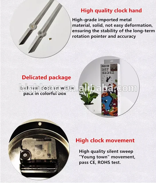 DIY Large Wall Clock 3D Acrylic Sticker Home Office Decor 3D Wall Table Clock Big Size