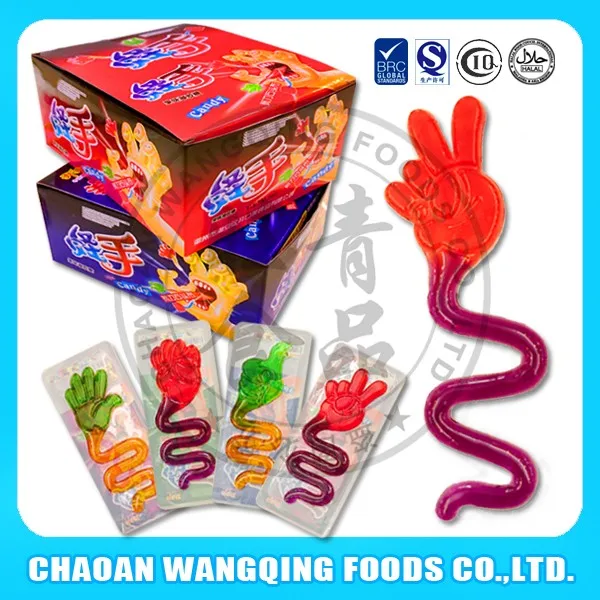 Lindo Juguete Delicioso De Goma Con Forma De Mano Dulces De Halloween