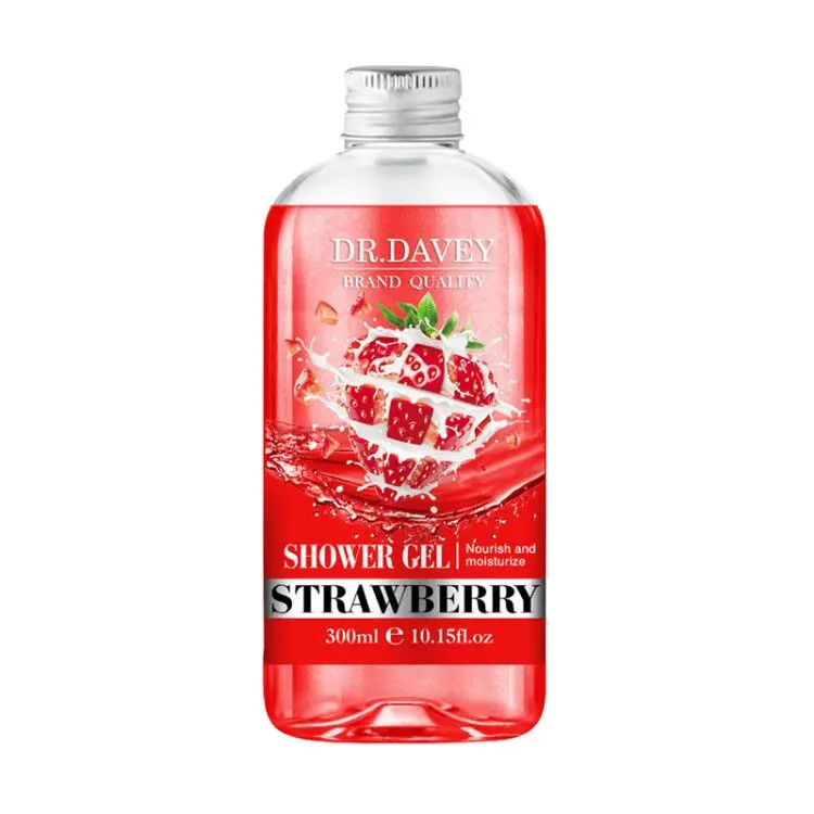 

DV.DAVEY BRAND QUALITY NOURISH AND MOISTUIZE STRAWBERRY SHOWER GEL, Red