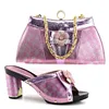 High quality African designer italian matching shoes and bag set women party dress