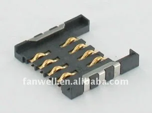 SIM card socket push push,Glod plated over nickel card,mobile voip sim card