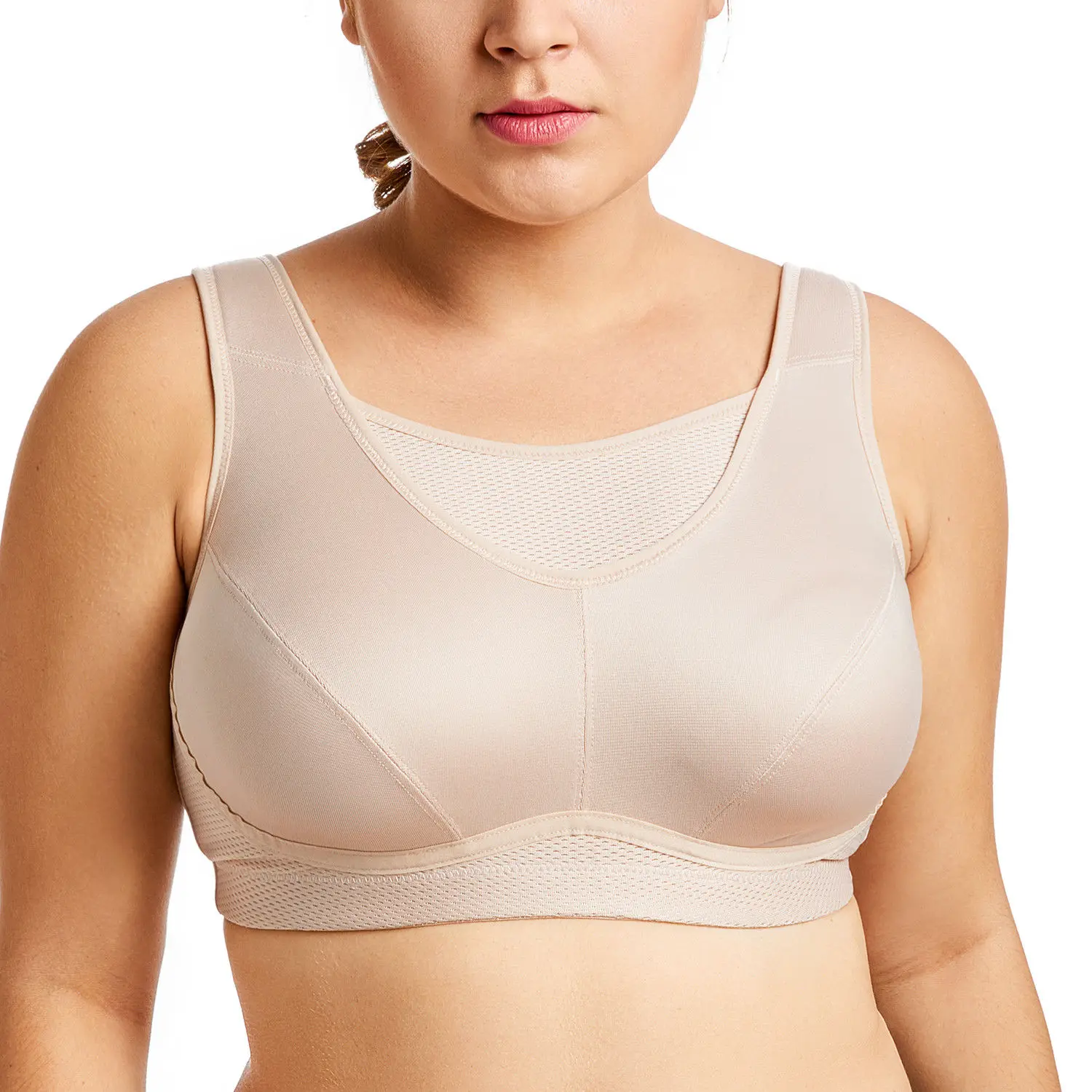 plus size full coverage sports bra