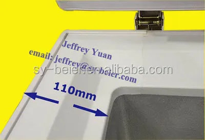 
433L battery backup commercial chest freezer 