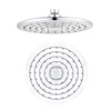8 inch Round Chrome plating polishing Rainfall Bathroom Shower Head Filter