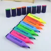 Customized logo Permanent Assorted Colors Quick-Dry Odorless highlighter marker for Students Mark Key Knowledge