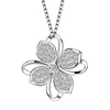 Hot Heart Shape Women 925 Sterling Silver Necklaces Jewelry Trendy Cubic Zircon Pendant Necklace Valentine's Day Gifts