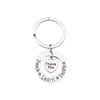 colourful Metal Keychain Heart Design Letters Engraved Key Ring with Pendant Decoration Gift