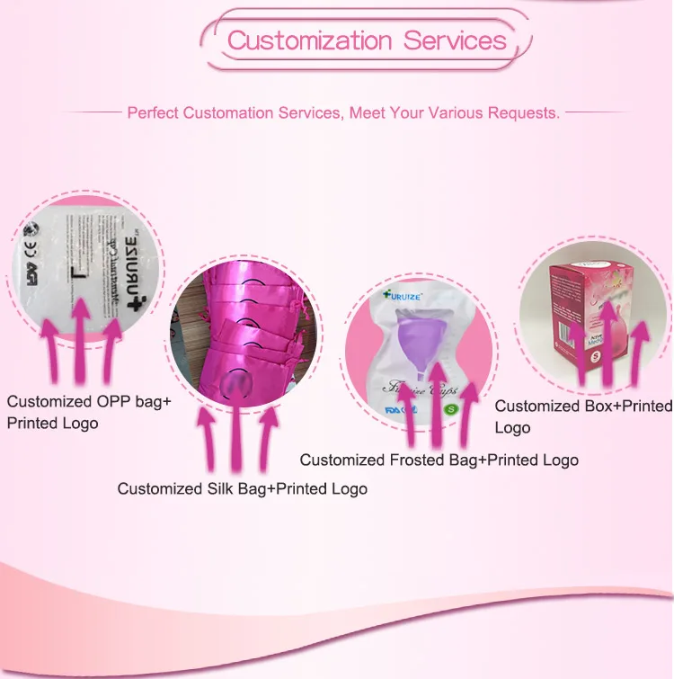 Furuize Menstrual Cups Reusable Menstrual Custom Menstrual Cup Kit