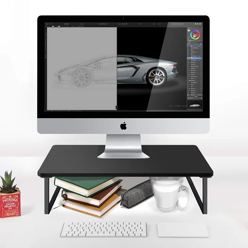 stable monitor stand black
