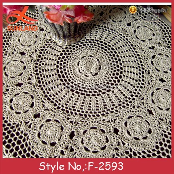 Taplak Meja F2593 Vintage Rajutan Bebas Pola Taplak Meja