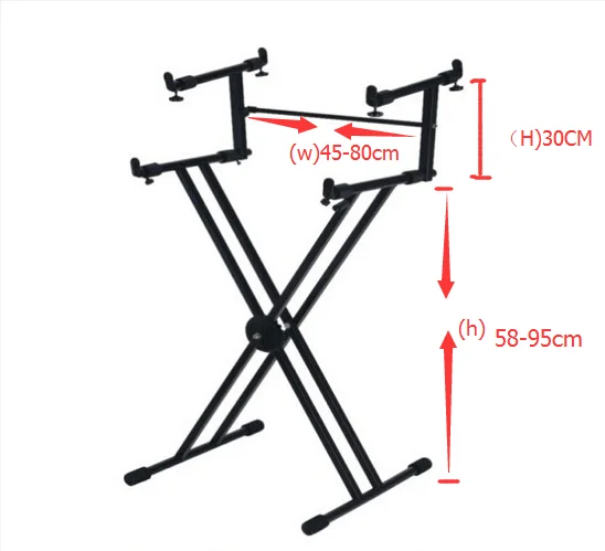 

2-tire keyboard stand KS-137, Black