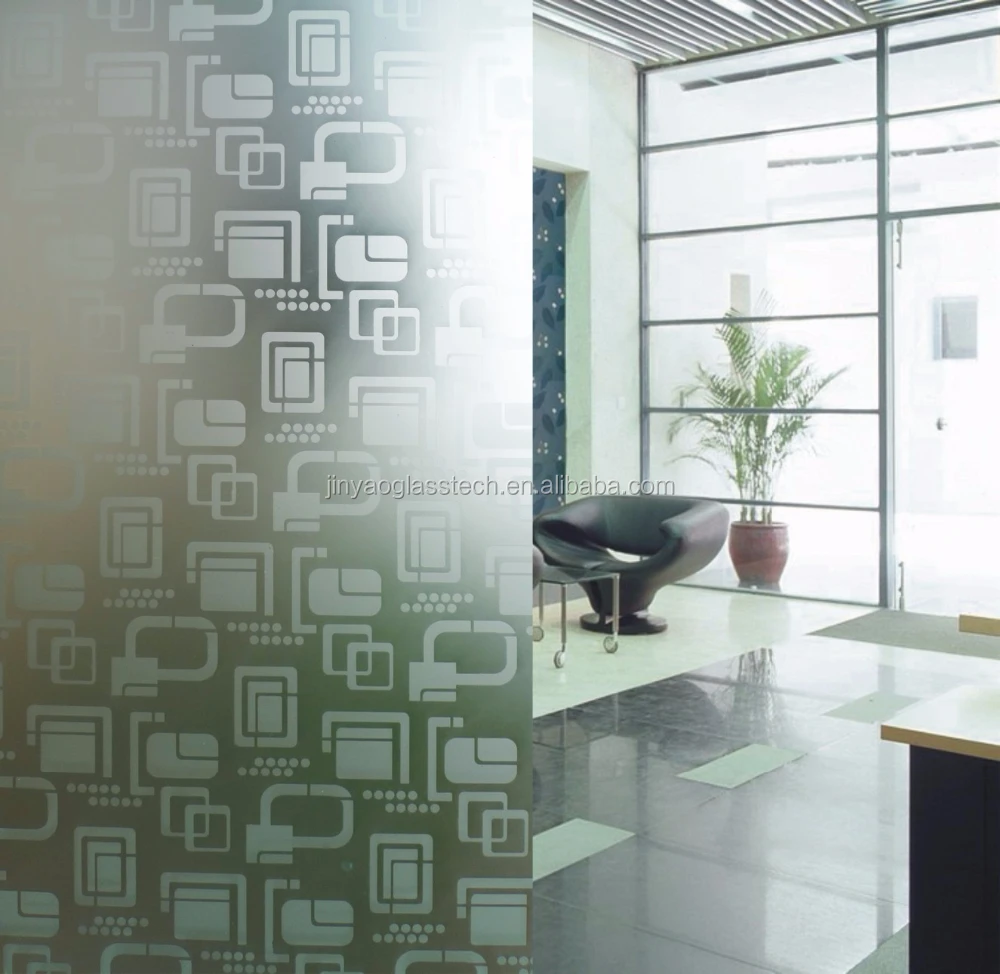 Jinyao 4 6mm zuur geëtst glas voor woonkamer schuifdeur/decoratie ... Decoratie woonkamer afrika