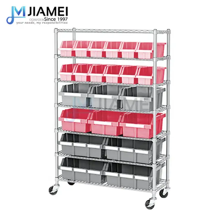 7 Layers Steel Bin Storage Rack  for Hospital Used (JSW143656)