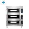 Commercial Kitchen Baking Bread and cake /bread baking machine bakery equipment for three Deck Bakery Pizza Oven